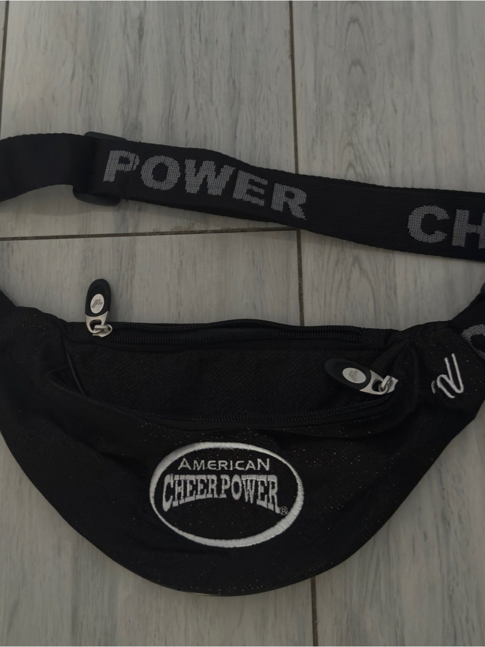 American Cheer Power Champion Fanny Pack Sparkling Black